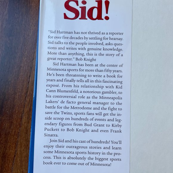 Sid! book by Sid Hartman and Patrick Reusse - Picture 3 of 5